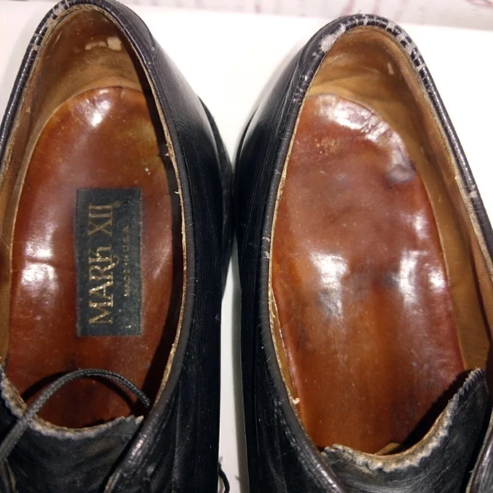 Mark XII Rare Oxford Black Leather Dress Shoes